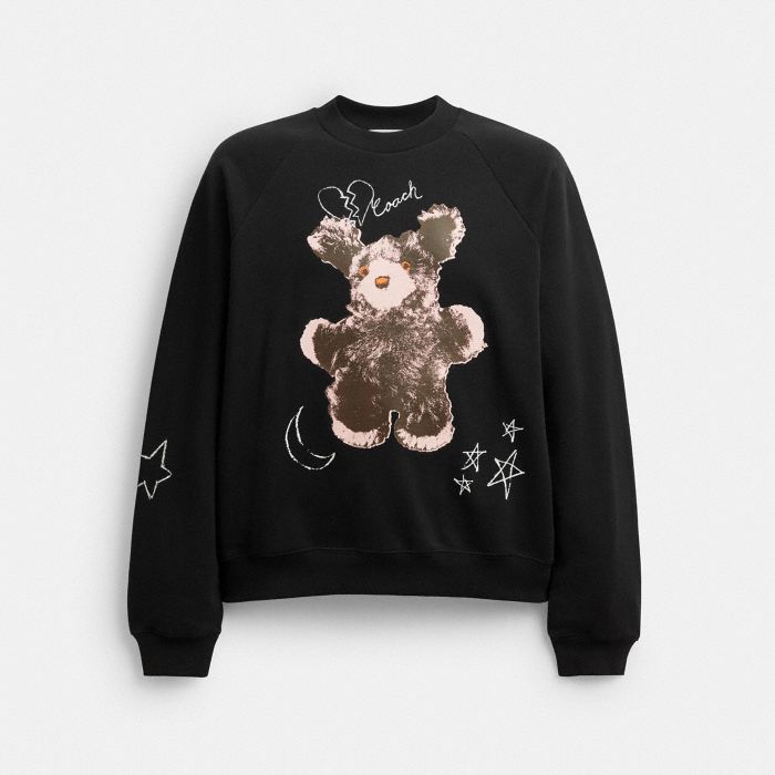 HARE GRAPHIC RAGLAN CREWNECK SWEATSHIRT