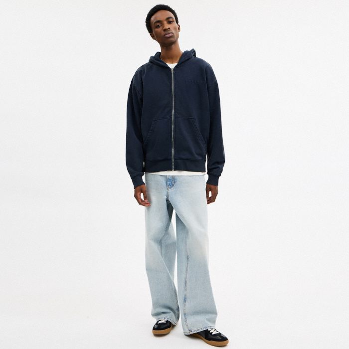 GARMENT DYED ZIP HOODIE