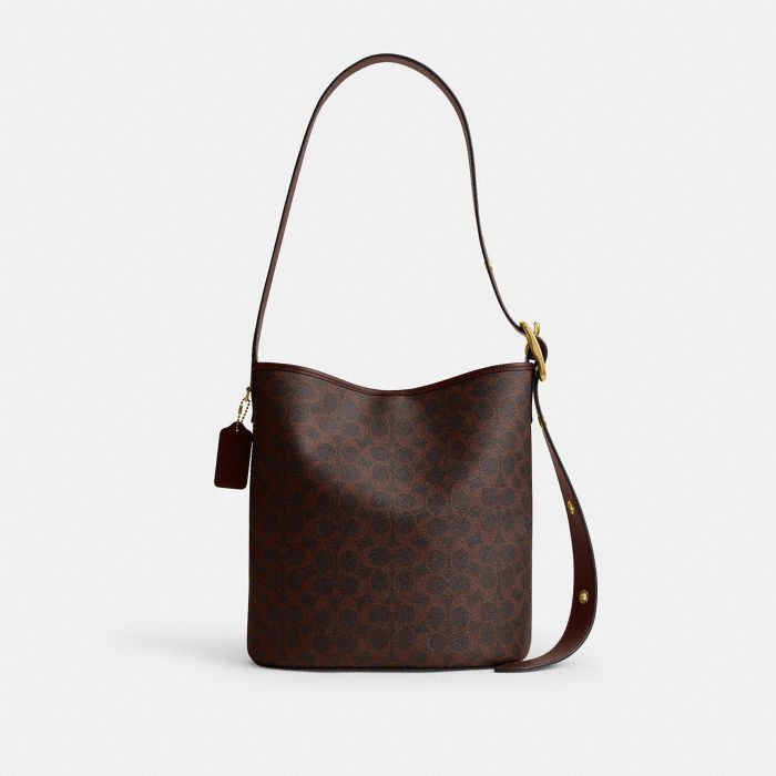 BLEECKER BUCKET BAG IN SIGNATURE CANVAS