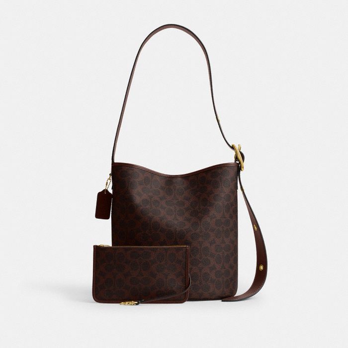 BLEECKER BUCKET BAG IN SIGNATURE CANVAS