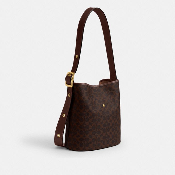 BLEECKER BUCKET BAG IN SIGNATURE CANVAS