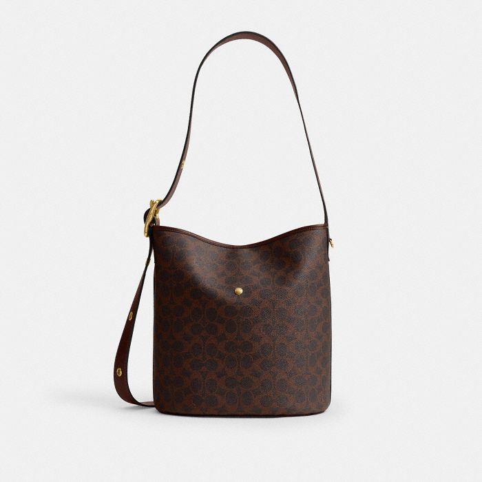 BLEECKER BUCKET BAG IN SIGNATURE CANVAS