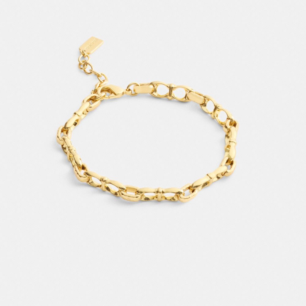 Signature Chain Link Bracelet - CCU49 - Gold