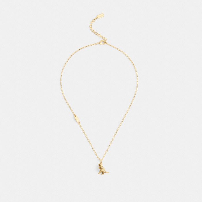 BRUSHED REXY PENDANT NECKLACE