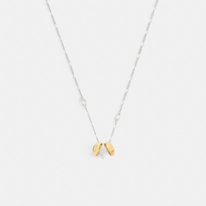 SIGNET RING RONDELL PENDANT NECKLACE