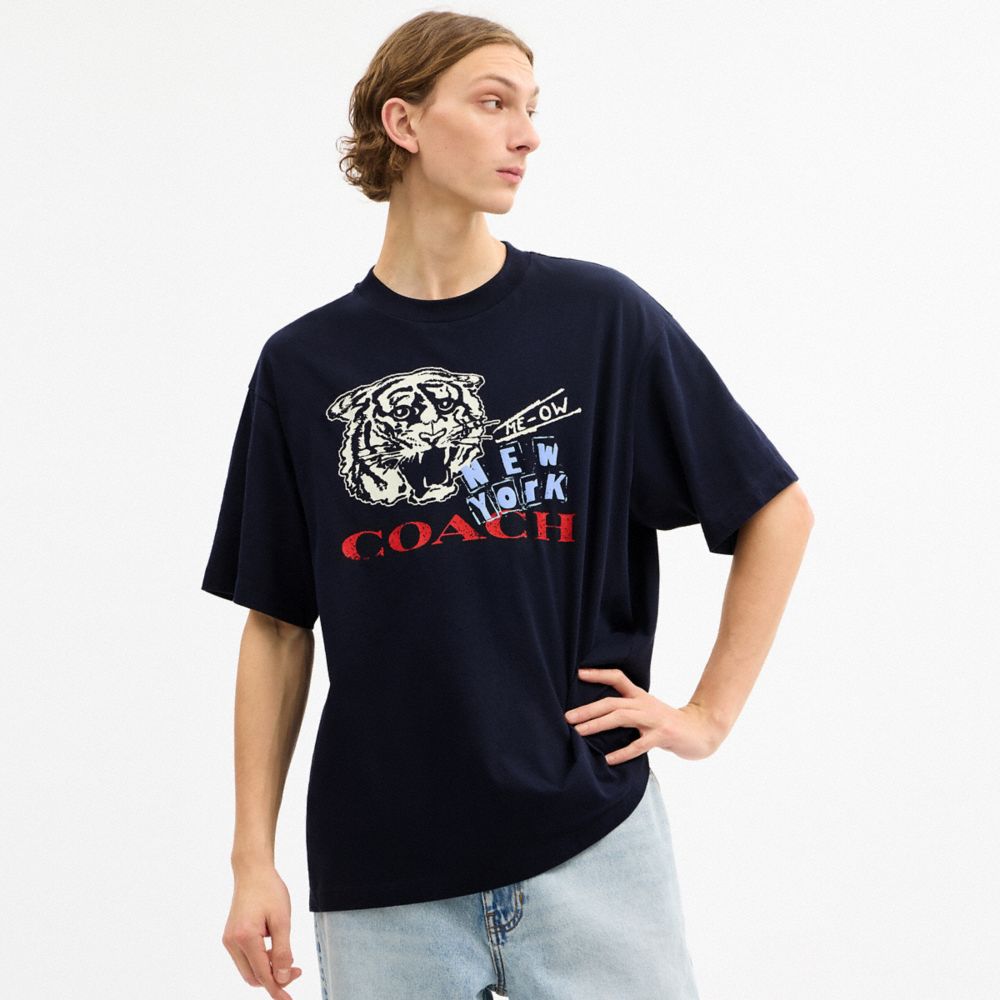 TIGER RELAXED T-SHIRT IN ORGANIC COTTON