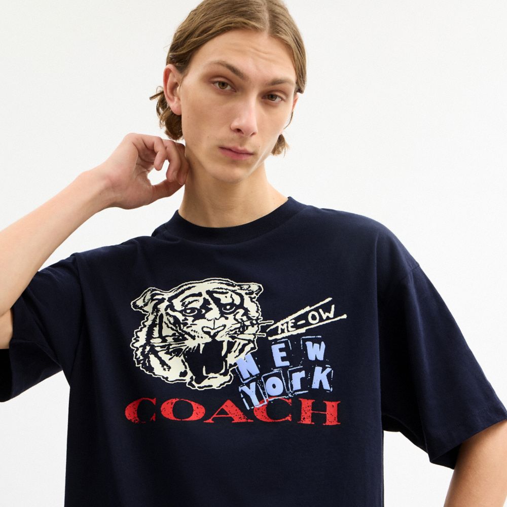 TIGER RELAXED T-SHIRT IN ORGANIC COTTON