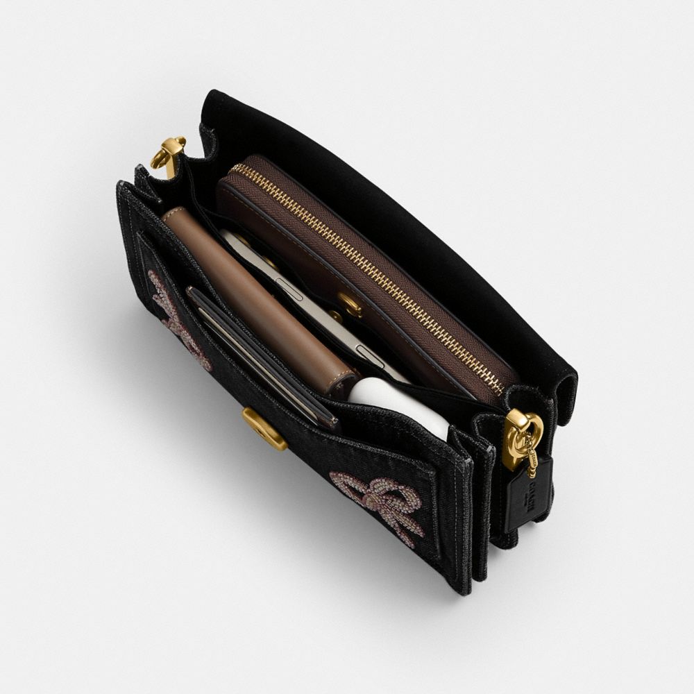 TABBY SHOULDER BAG 26 WITH BEADED BOWS