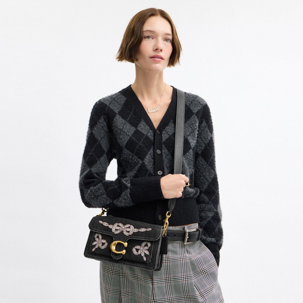 TABBY SHOULDER BAG 26 WITH BEADED BOWS