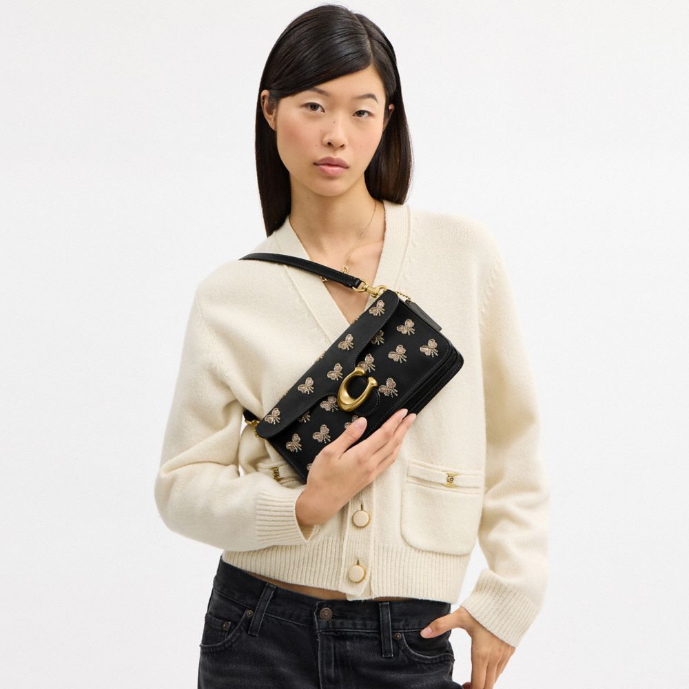 TABBY SHOULDER BAG 26 WITH DAINTY BOW EMBELLISHMENT