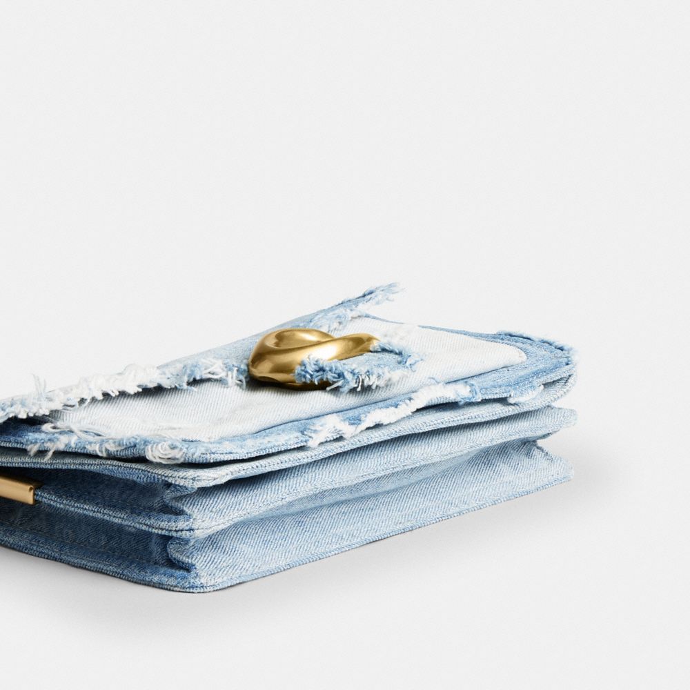 TABBY 丹寧布拼綴 26 單肩手袋