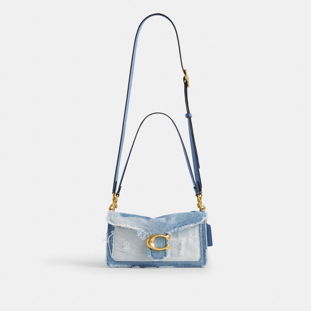 TABBY 丹寧布拼綴 26 單肩手袋