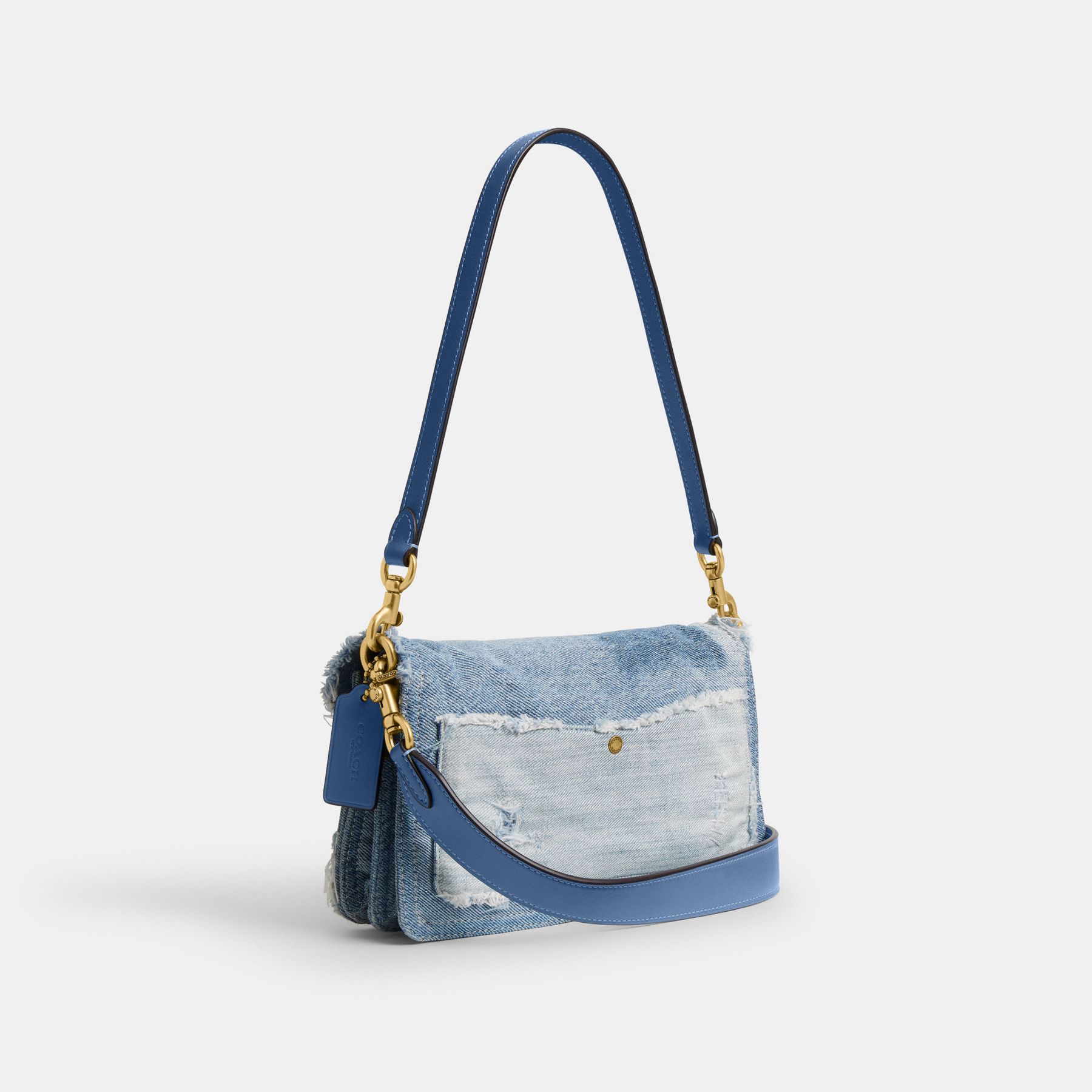 TABBY 丹寧布拼綴26 單肩手袋| COACH 官方網站Official page