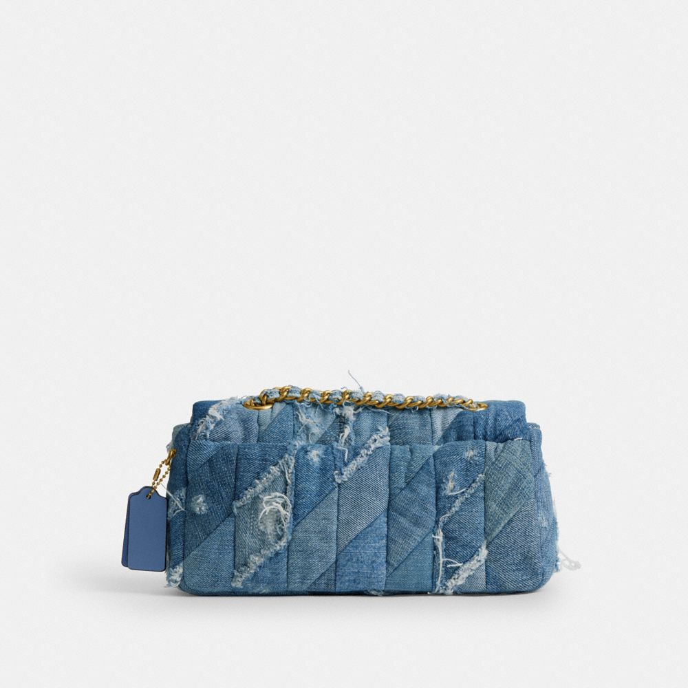 TABBY 復古摯愛丹寧布絎縫拼綴 26 單肩手袋