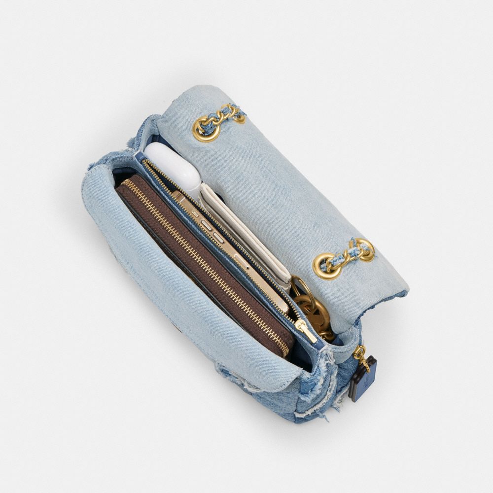 TABBY 復古摯愛丹寧布絎縫拼綴 26 單肩手袋