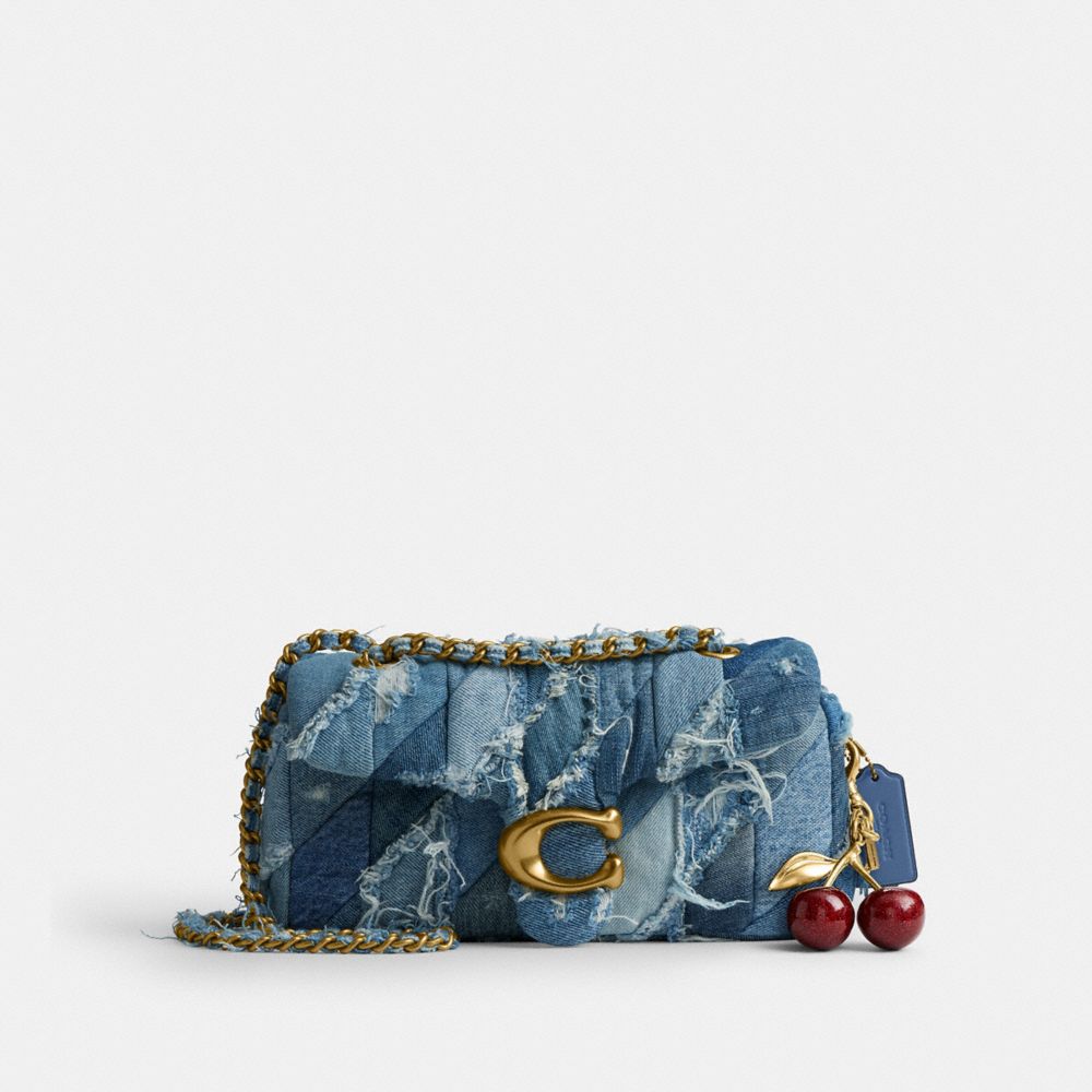 TABBY 復古摯愛丹寧布絎縫拼綴 26 單肩手袋