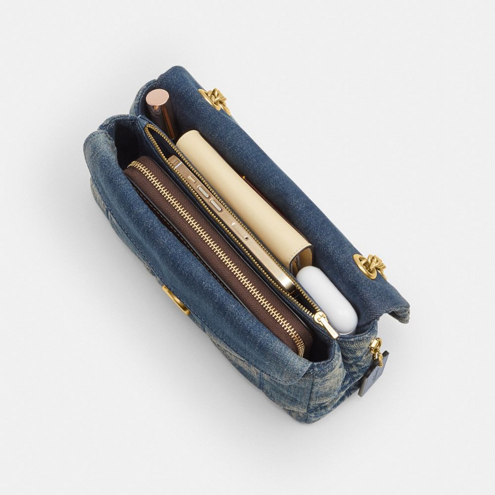 TABBY 丹寧布絎縫細節 26 單肩手袋