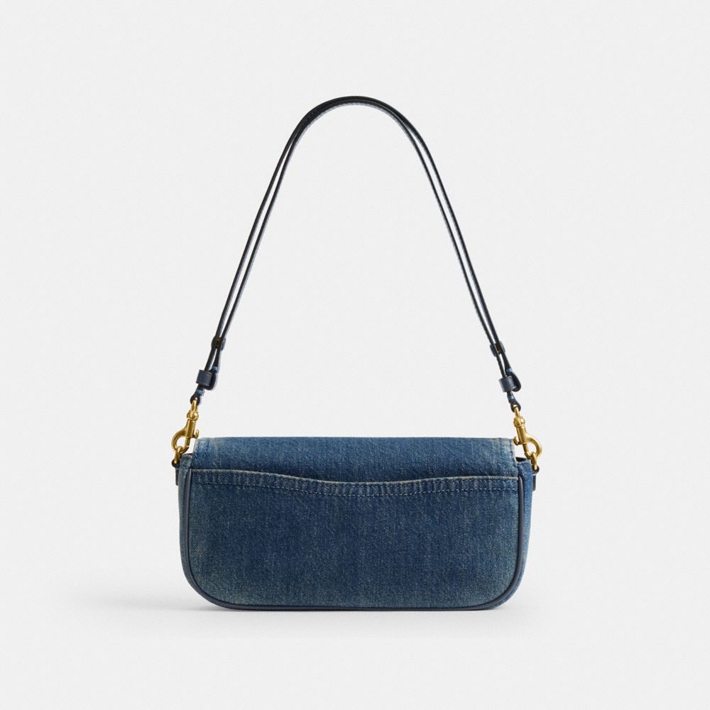 BROOK 丹寧布 翻蓋鏈帶包