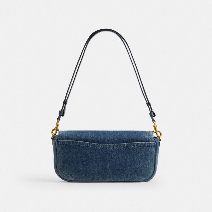 BROOK 丹寧布 翻蓋鏈帶包