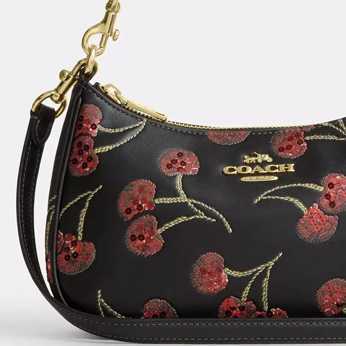 TERI 櫻桃印花單肩手袋