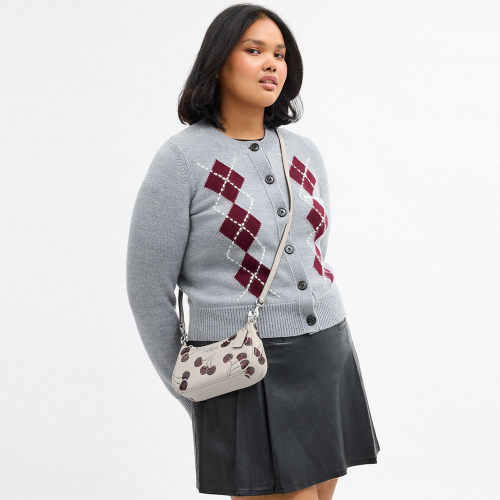 TERI 櫻桃印花迷你斜背手袋