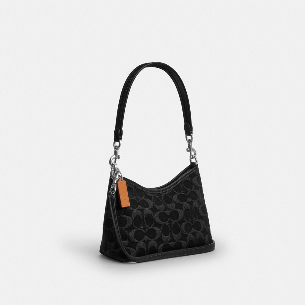 LAUREL SMALL SHOULDER BAG IN SIGNATURE DENIM