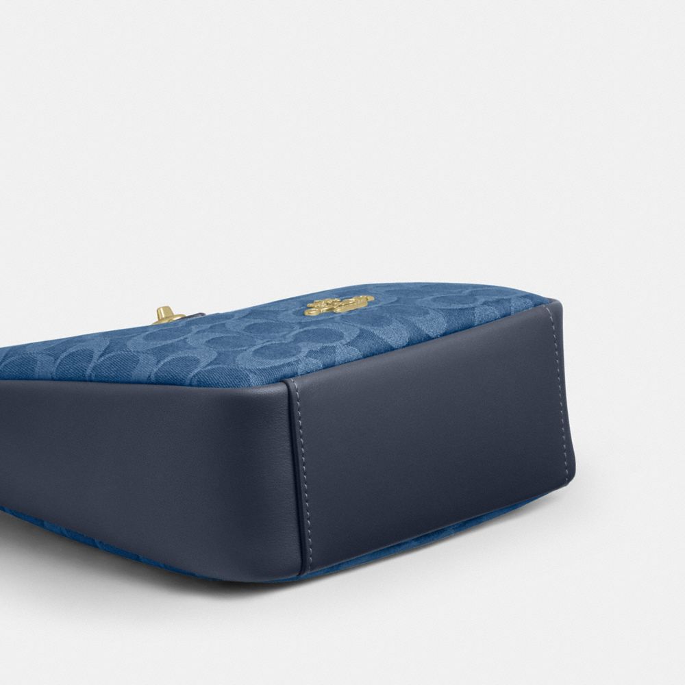 HADLEY MINI CROSSBODY BAG IN SIGNATURE DENIM