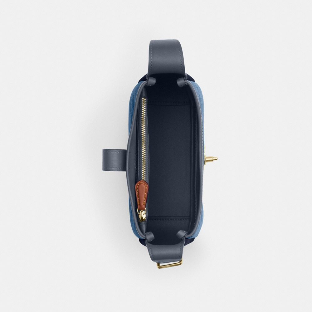 HADLEY MINI CROSSBODY BAG IN SIGNATURE DENIM
