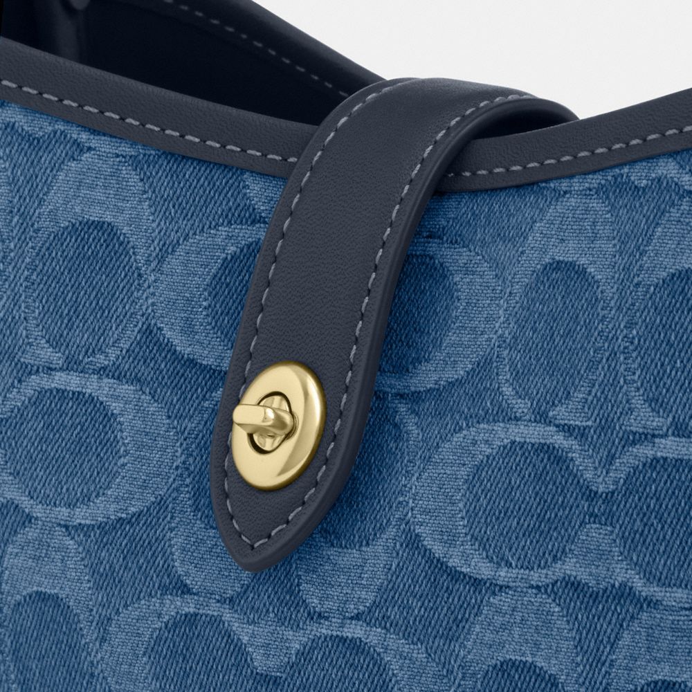 HADLEY MINI CROSSBODY BAG IN SIGNATURE DENIM