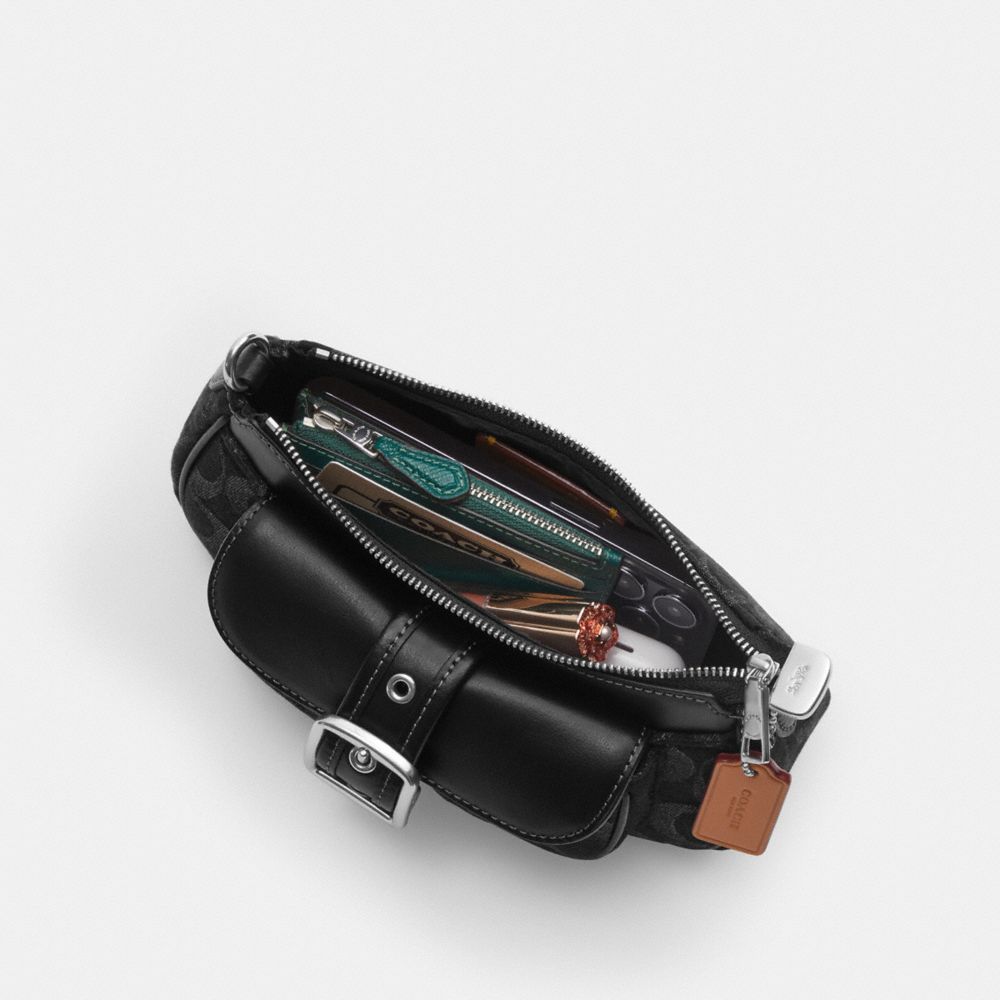 ASHTON MINI SHOULDER BAG IN SIGNATURE DENIM