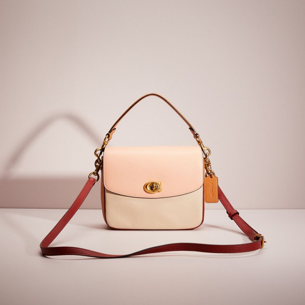 CD071 - Restored Cassie Crossbody 19 In Colorblock Brass/Taupe Red Sand Multi