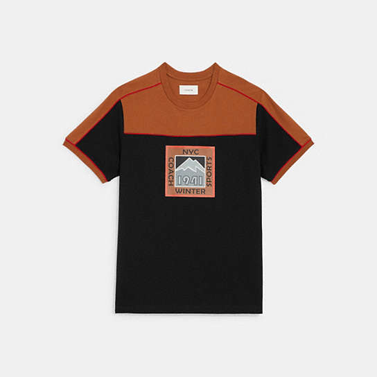 CD213 - Colorblock Crewneck T Shirt In Organic Cotton Black