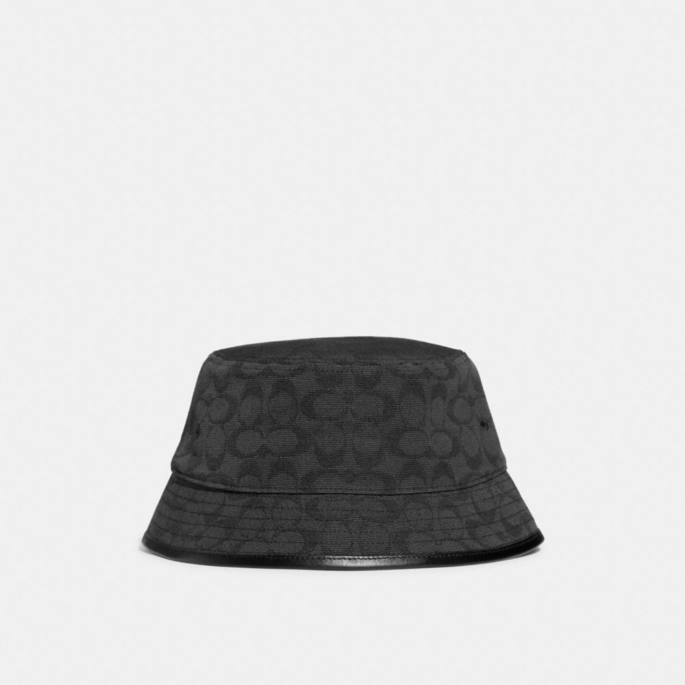 SIGNATURE JACQUARD CANVAS BUCKET HAT