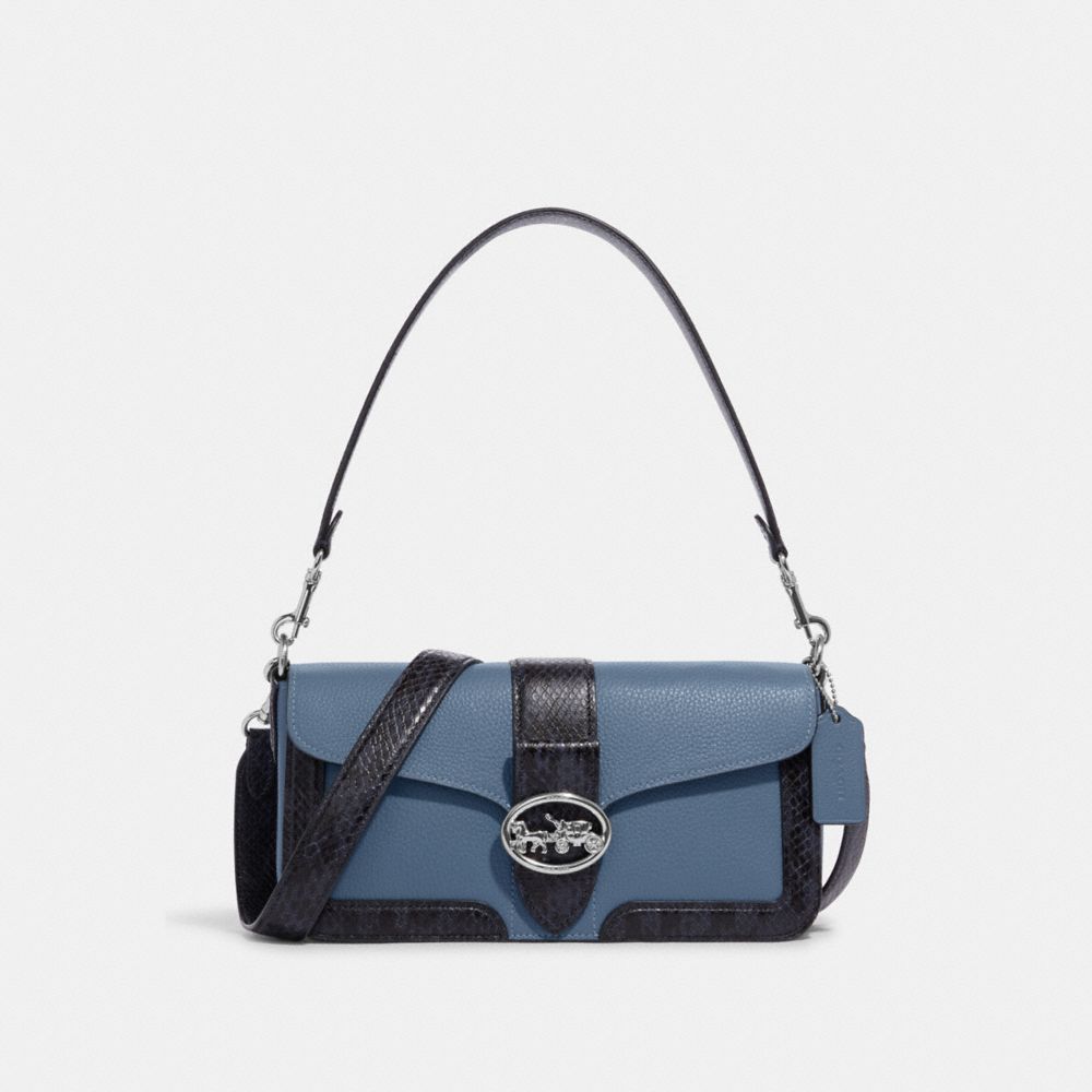 COACH CD322 Georgie Shoulder Bag SV/Indigo Multi