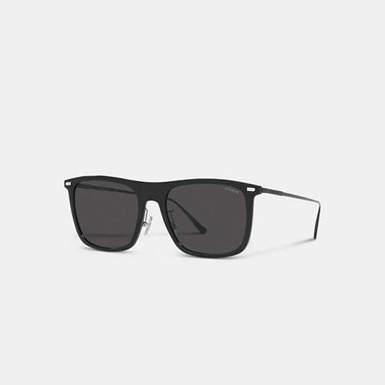 CD456 - Flattop Square Sunglasses Transparent Dark Grey