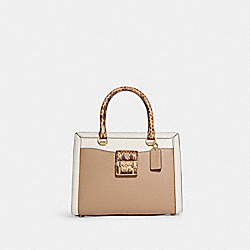 COACH CD484 Grace Carryall In Colorblock GOLD/TAUPE MULTI