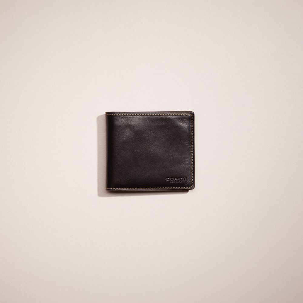 CD599 - Restored Double Billfold Wallet Black