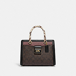 Grace Carryall In Signature Canvas - CD701 - Gold/Brown Black Multi