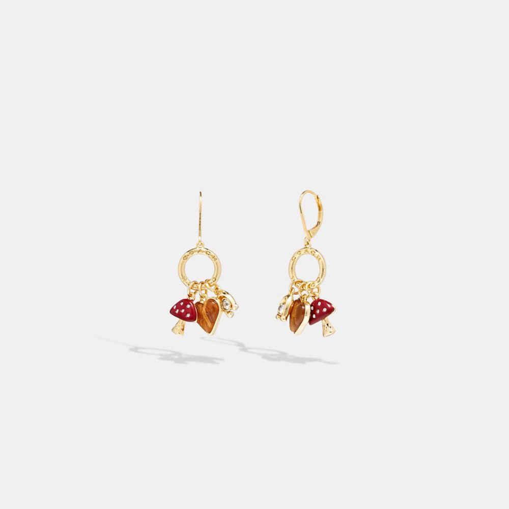 Creature Multi Charm Earrings - CD798 - Gold/Multi