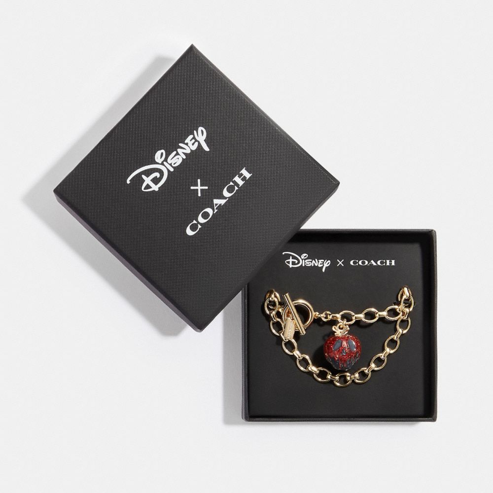 COACH CD810 Disney X Coach Poison Apple Bracelet GOLD/RED