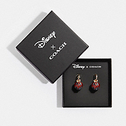COACH CD812 Disney X Coach Poison Apple Huggie Earrings GOLD/RED