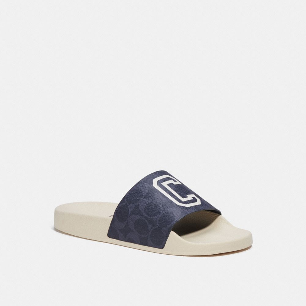 COACH CD876 Slide In Signature Canvas With Varsity Denim