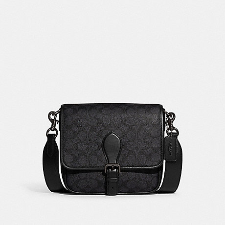 COACH CD877 Frankie Crossbody In Signature Canvas Charcoal