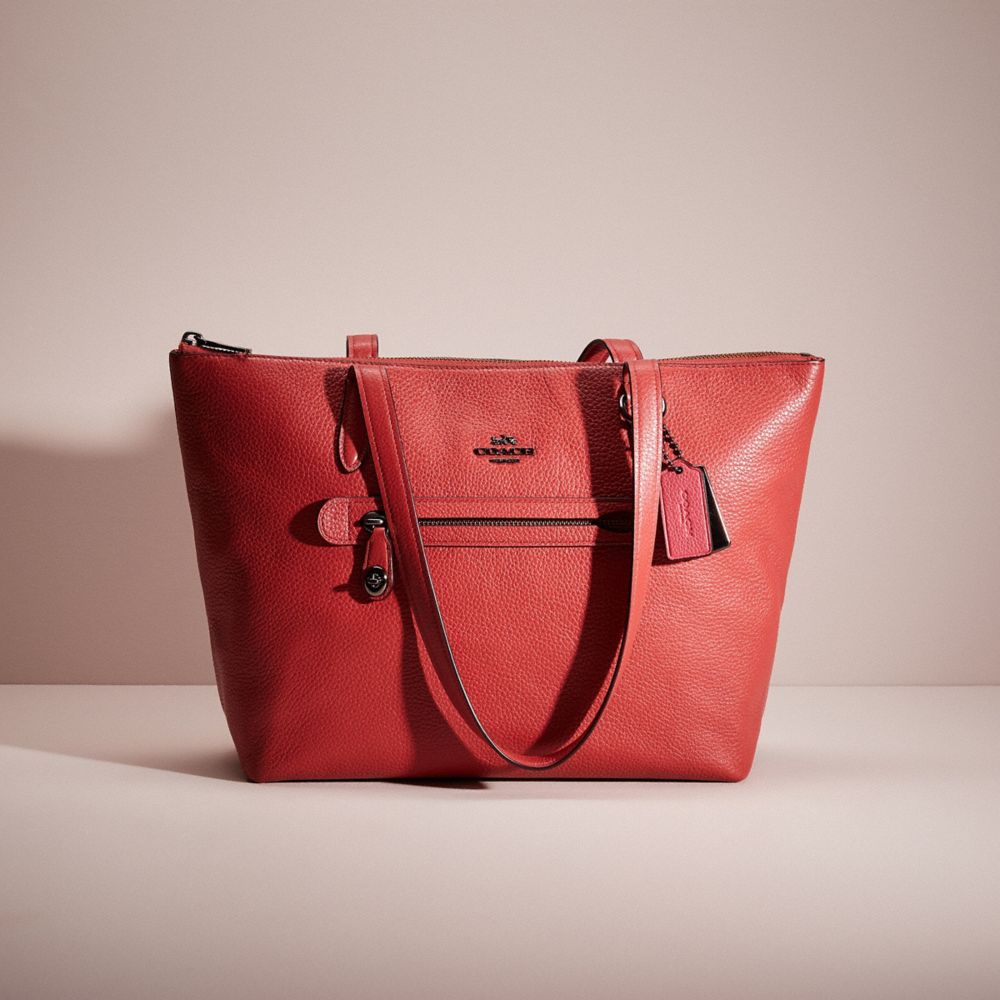 CD879 - Restored Taylor Tote Gunmetal/Washed Red