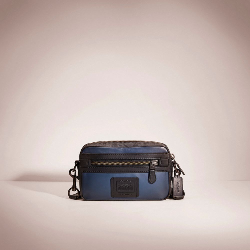 CD883 - Restored Academy Crossbody With Signature Canvas Blocking Black Copper/Midnight Navy/Charcoal