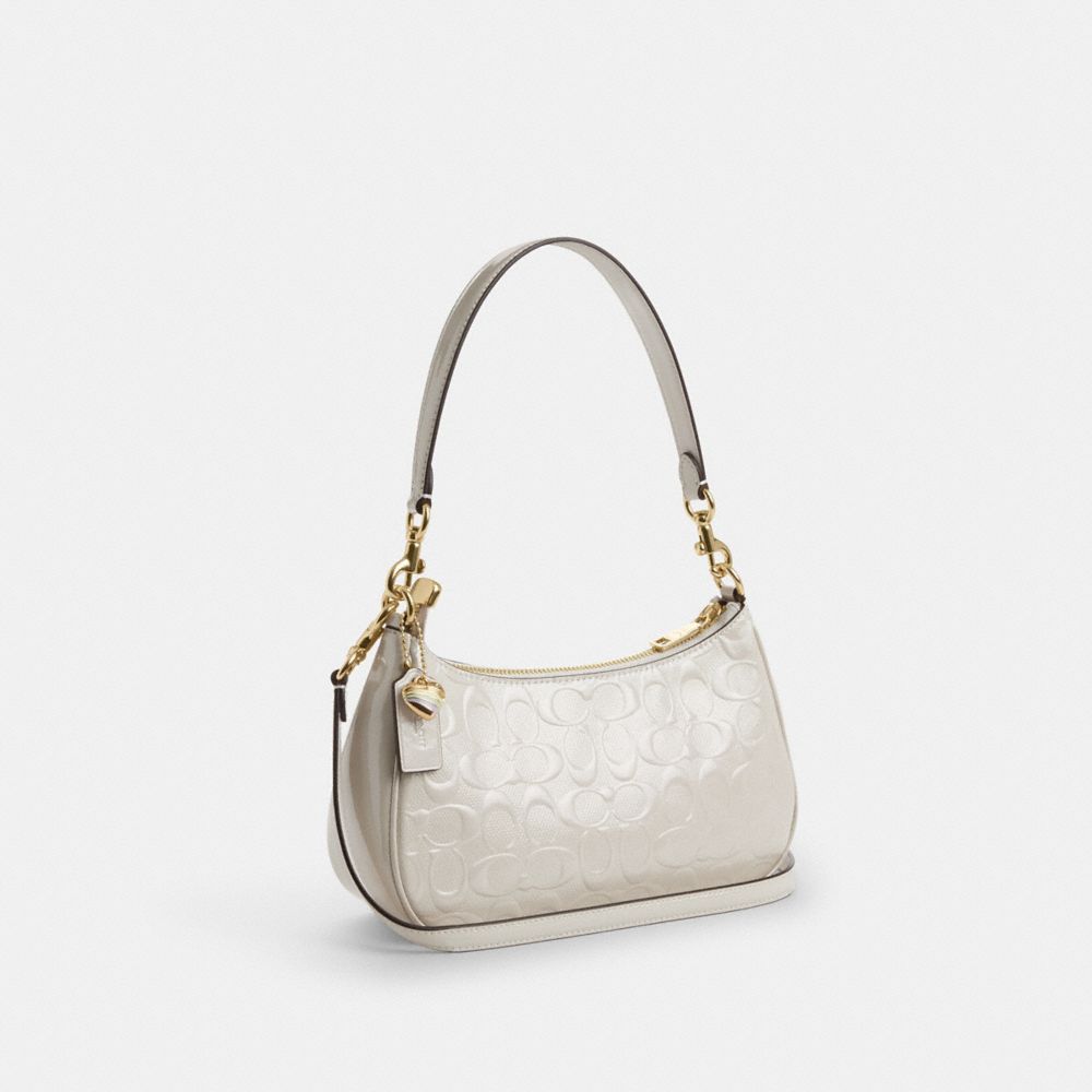 TERI SHOULDER BAG IN SIGNATURE LEATHER WITH HEART CHARM
