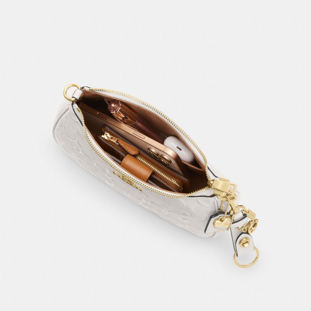 TERI SHOULDER BAG IN SIGNATURE LEATHER WITH HEART CHARM
