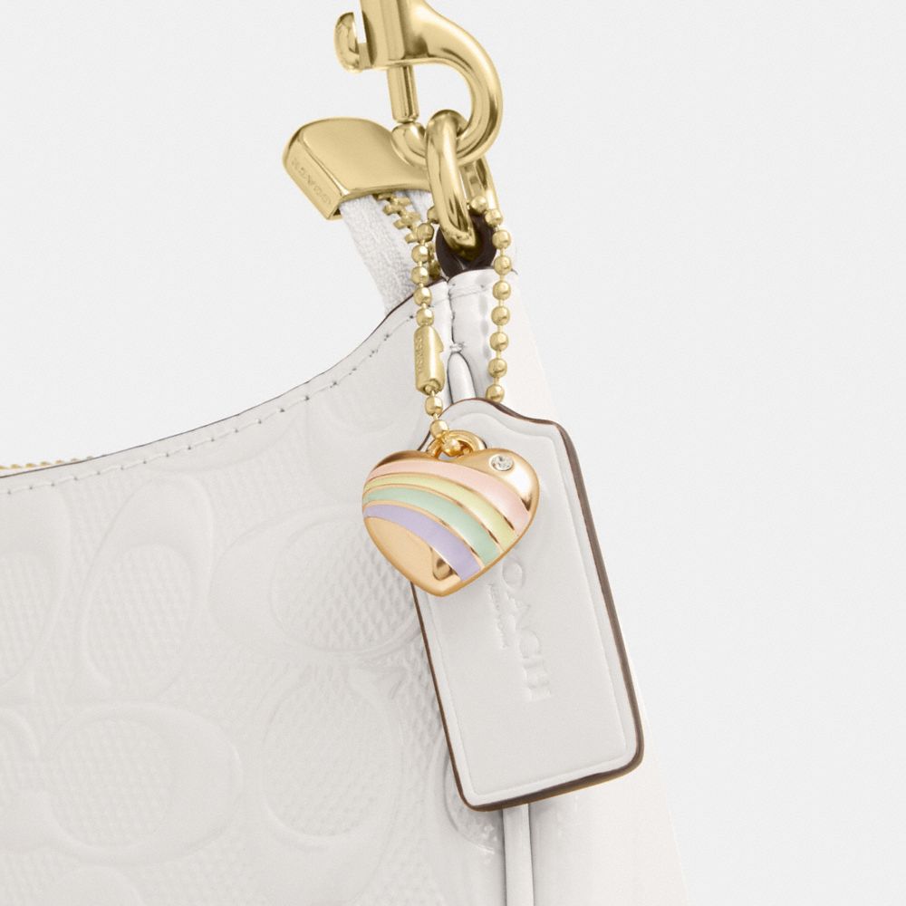TERI SHOULDER BAG IN SIGNATURE LEATHER WITH HEART CHARM