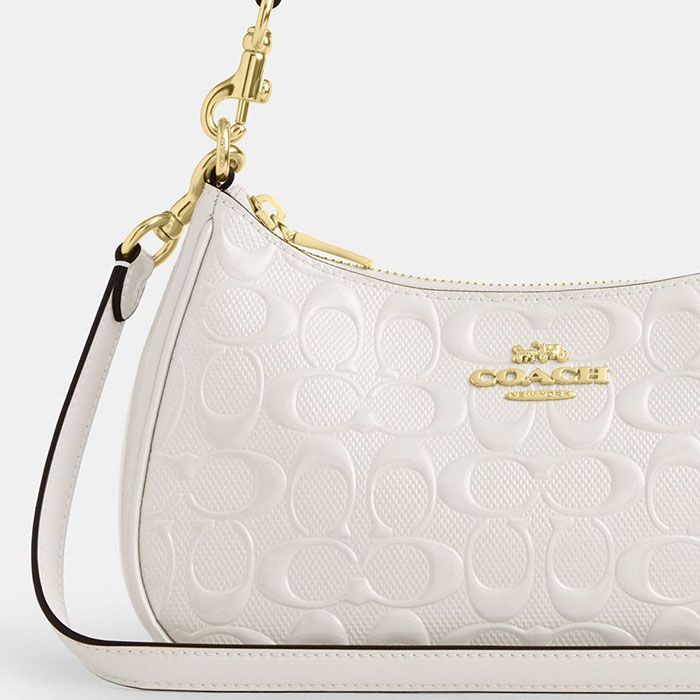 TERI SHOULDER BAG IN SIGNATURE LEATHER WITH HEART CHARM