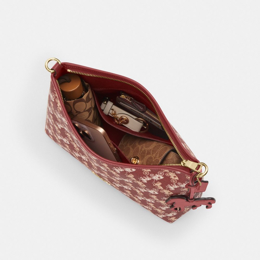 LAUREL SHOULDER BAG WITH HORSE AND CARRIAGE PRINT